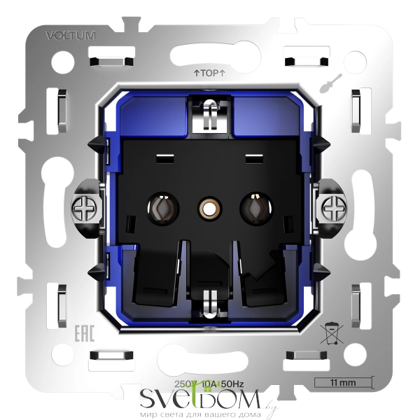 Розетки электрические с заземлением Voltum S70 VLS0401M Voltum VLS0401M