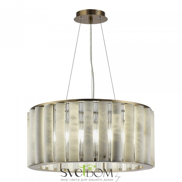 SL1516.303.08 Светильник подвесной ST-Luce Бронза, Прозрачный/Белый алебастр E14 8*40W DELIGHT