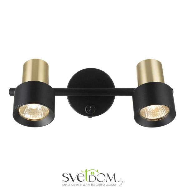 Citilux SAT CL505621 Спот поворотный с выключателем Чёрный+Золото