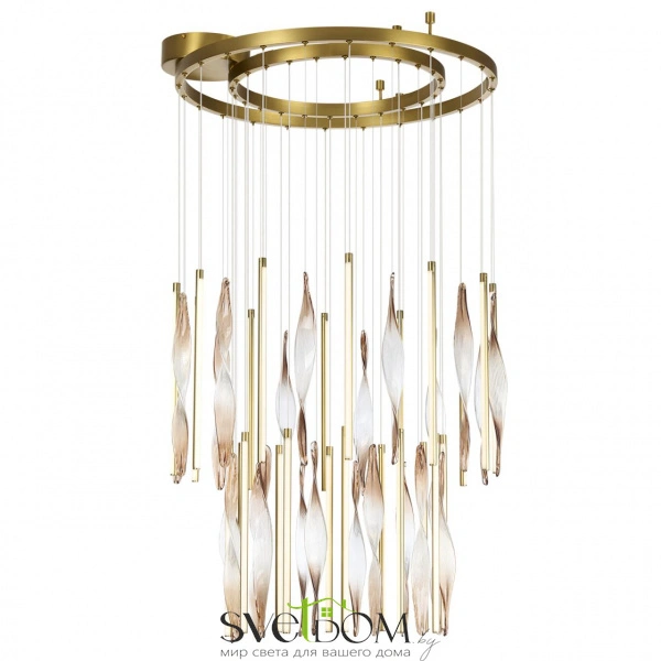 5468/150L L-VISION ODL_EX27 сатинированн.латунь/градиент коричн./металл/стекло Люстра LED*150W 3500K SPIRA