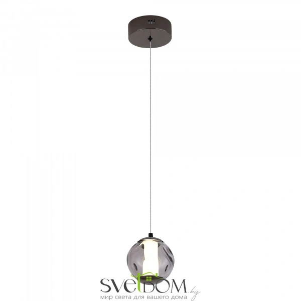 SL6520.403.01 Светильник подвесной ST-Luce черный жемчуг/прозрачно-дымчатый LED 1*5W 4000K HELMI