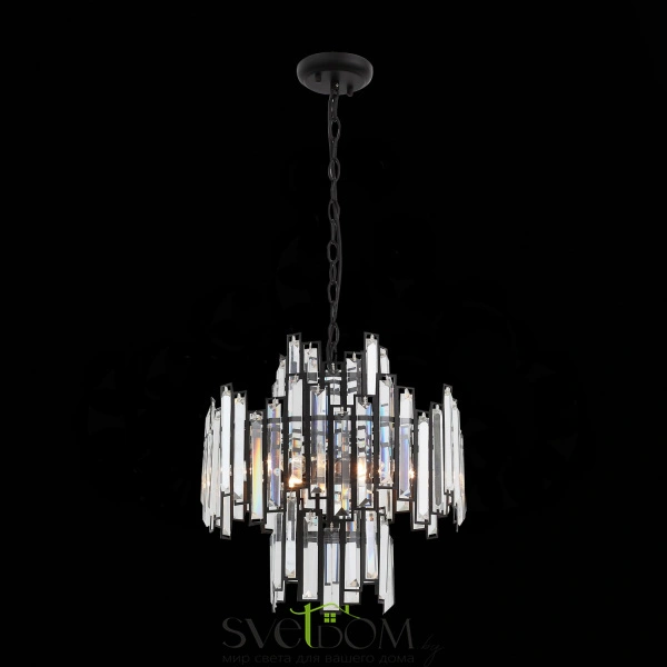 SL665.443.06 Люстра подвесная ST-Luce Черный/Черный, Прозрачный E14 6*40W CHIAREZZA