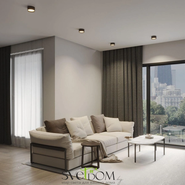 359597 OVER NT25 000 черный Светильник накладной светодиодный с переключ. цв. температуры IP20 LED 18W 220-240V 3000К\4000К\6000К ORBIS