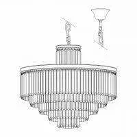 Citilux Мартин CL332151 Люстра хрустальная подвесная Прозрачная