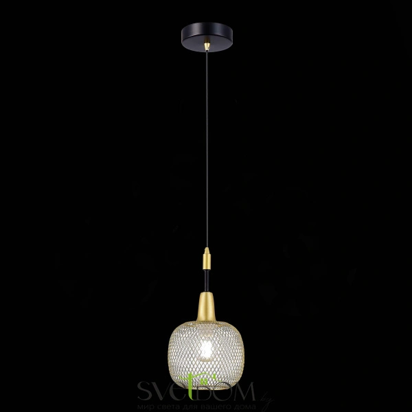 SLE1137-403-01 Подвес Черный, Золотистый/Золотистый E14 1*60W ELITIS