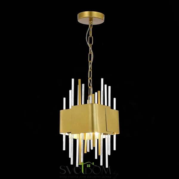 SL1633.203.04 Люстра подвесная ST-Luce Матовое золото/Матовое золото,Прозрачный E14 4*40W OLVERA