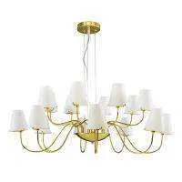 Lightstar 758162 Люстра подв. DIAFANO 16х40W G9 ЗОЛОТО/БЕЛЫЙ