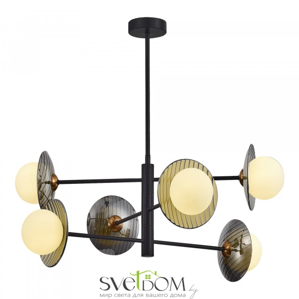 SL1521.423.06 Светильник подвесной ST-Luce Черный/Дымчатый, Белый G9 6*5W 4000K NOON