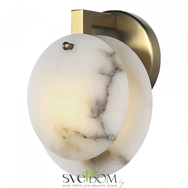 SL1520.301.01 Светильник настенный ST-Luce Латунь/Алебастр G9 1*5W 4000K CLAM
