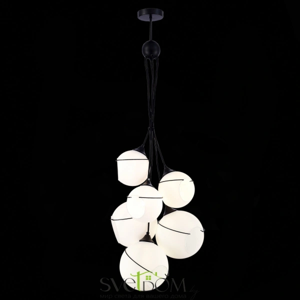 SLE103143-06 Светильник подвесной Черный/Белый E27 6*60W SATTURO