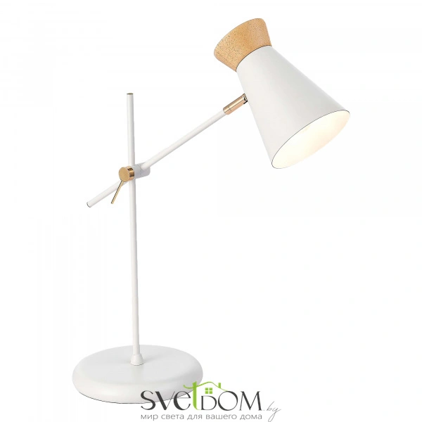SLE1252-504-01 Прикроватная лампа Белый, Золотистый/Белый, Дерево E27 1*60W ALFEO