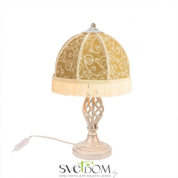 Citilux Базель CL407805 Настольная лампа с абажуром Вышивка Патина