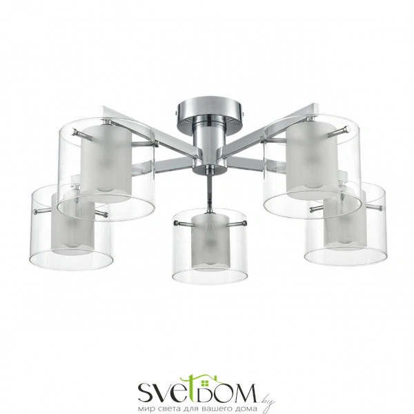 8261/5C MODERNI LN26 135 металл/стекло, хром/прозрачный Люстра потолочная E14 5*40W 220V VERDI