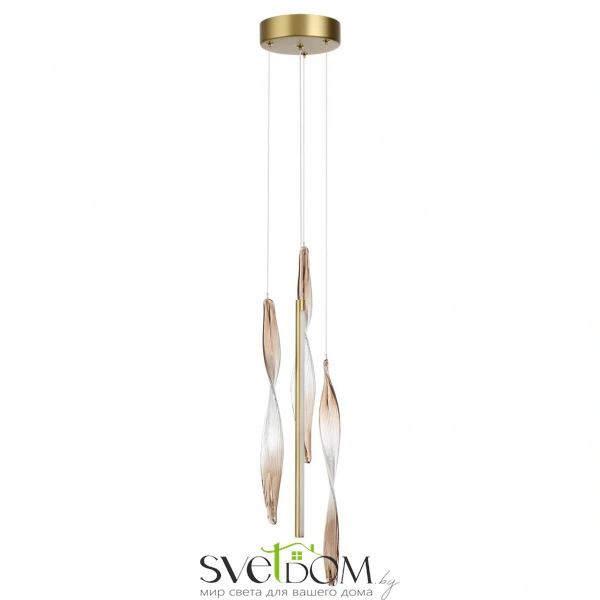 5468/9L L-VISION ODL_EX27 сатинированн.латунь/градиент коричн./металл/стекло Подвес LED*9W 3500K SPIRA