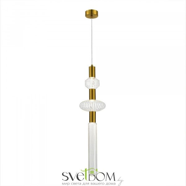 SL6117.203.03 Светильник подвесной ST-Luce Латунь/Золотой, Прозрачный LED 3*3W 3000K TACCHE