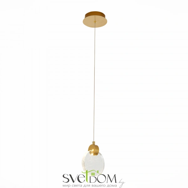 SL6104.203.01 Подвес ST-Luce Золотистый/Прозрачный,С пузырьками воздуха LED 1*3W 3000K MONTECELIO