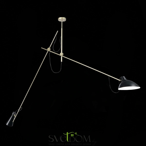 SL1803.203.02 Светильник подвесной ST-Luce Черный+Золото/Черный E27 2*60W JARRO