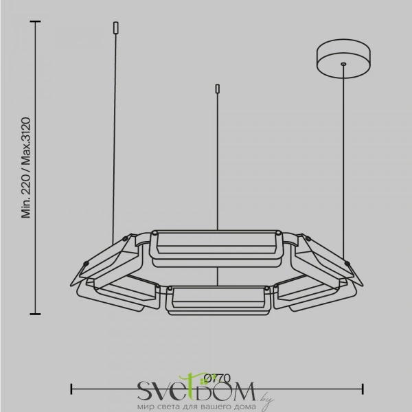 Подвесной светильник Maytoni MOD296PL-L40BS3K