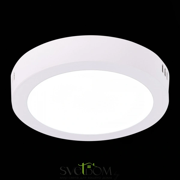 ST112.542.12 Светильник настенно-потолочный Белый LED 1*12W 4000K 795Lm Ra80 120° IP20 D160xH28 90-2 Накладные светильники