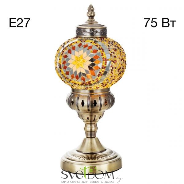 CITILUX CL419815 Каир Мозаика Янтарь Св-к Настольный