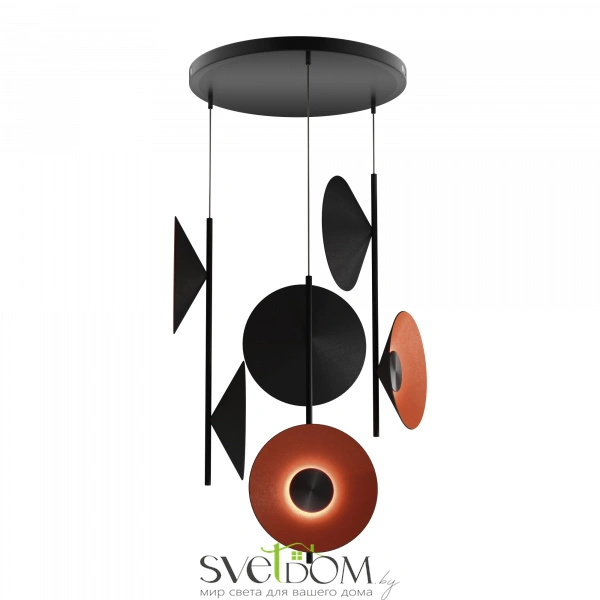 SL3003.403.09 Светильник подвесной ST-Luce Черный/Оранжевый, Черный LED 9*2W 3000K SENTITO