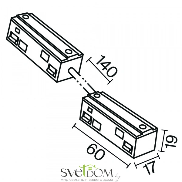 Коннектор питания угловой гибкий 15см Exility белый TRA034CPC-42W-15-1