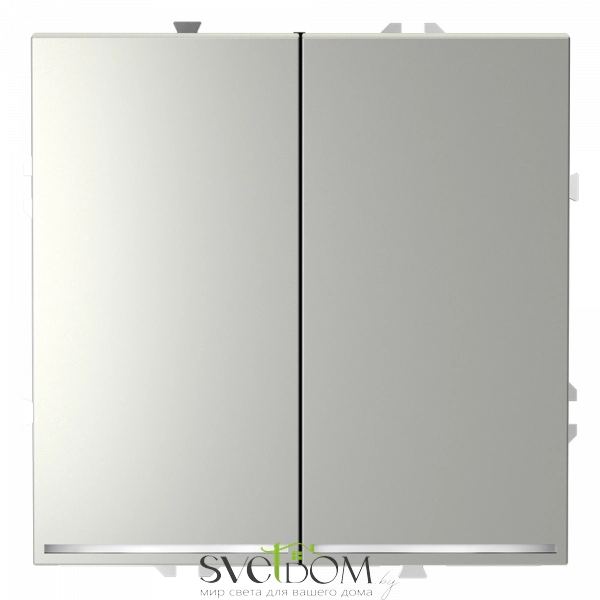 Выключатель двухклавишный с подсветкой Voltum S70 VLS020205  VLS020205 Voltum