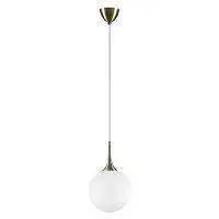 Lightstar 813031 Подвес GLOBO 1х40W E14 electroplating bronze/white