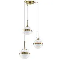 Lightstar 813131 Люстра GLOBO 3х40W E14 electroplating bronze/white
