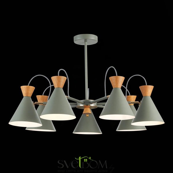 SLE125112-07 Светильник потолочный Серый, Золотистый/Серый, Темное дерево E14 7*40W MODICA