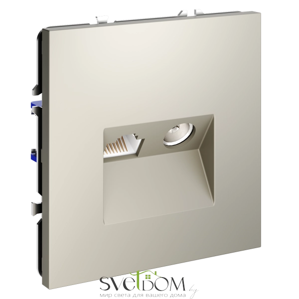Розетка TV+RJ Voltum S70 Кашемир VLS060703 Voltum VLS060703
