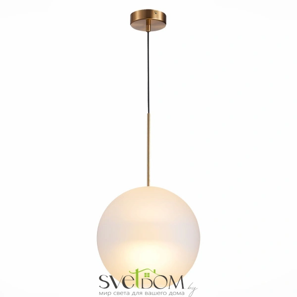 SL1133.523.01 Светильник подвесной ST-Luce Латунь/Белый E27 1*40W BOPONE