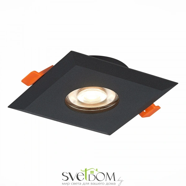 ST204.408.01 Св-к встр. Черный GU10 1*50W  L94xW94xH25 220V Без ламп Встраиваемые светильники