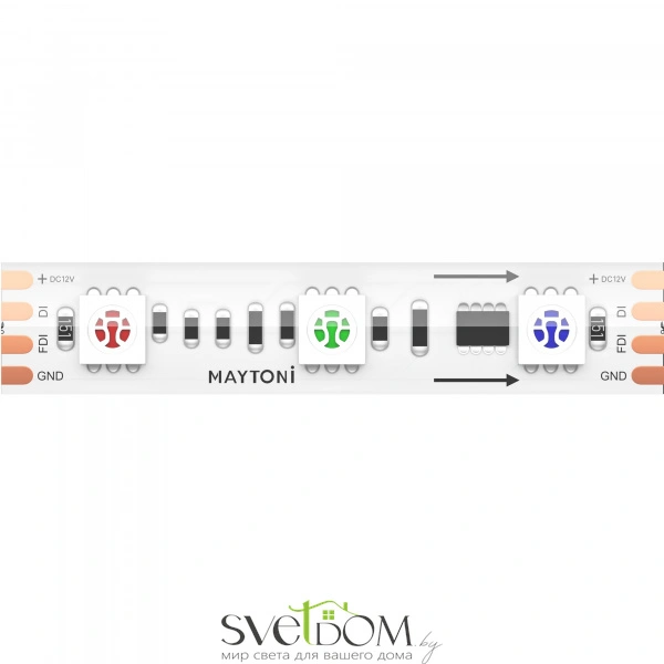 Светодиодная лента 12В 5050 14,4Вт/м RGB 5м IP 67 201244