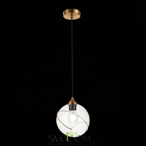 SLE103103-01 Подвес Золотистый/Прозрачный E27 1*60W SATTURO