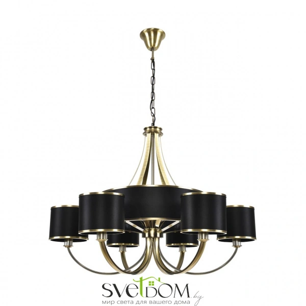 8406/9 MODERNI LN26 000 античная бронза/черный металл/текстиль Люстра E14 6*40W + G9 3*20W 220V DEMETRA