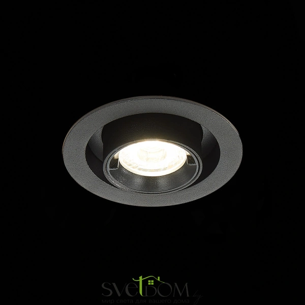 ST702.348.12 Св-к встр. Черный LED 1*12W 4000K 900Lm Ra80 24° IP20 D90xH92 180-240V Встраиваемые светильники