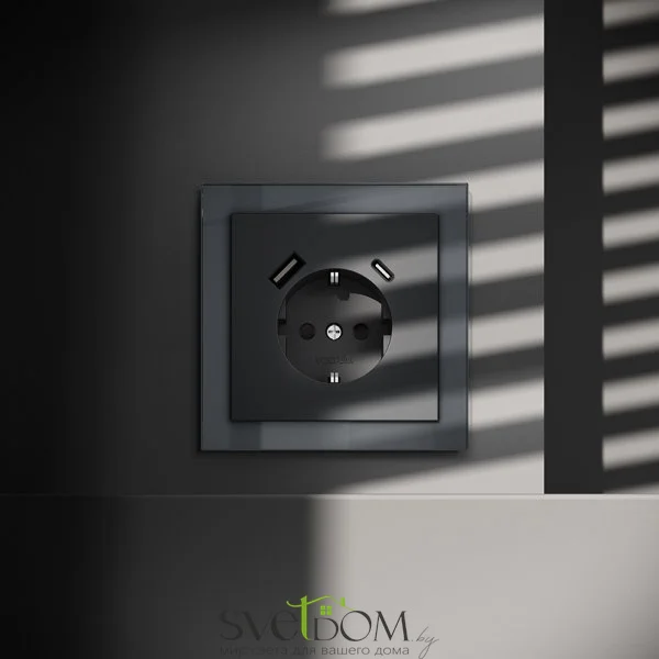 Розетка с USB, A+C Voltum S70 VLS040507 