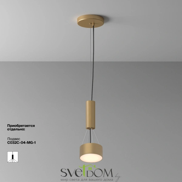 Потолочный светильник Technical C032CL-12W3K-RD-MG