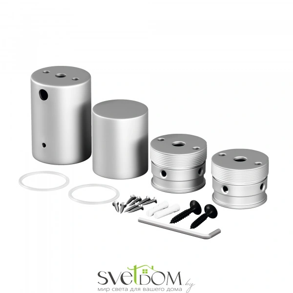 Набор для вертикального накладного монтажа Nemo D25 серебро 20311