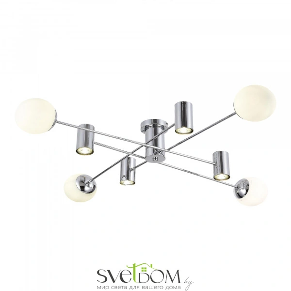 SLE1105-102-08 Светильник потолочный Хром/Белый GU10+E27 4+4*5+60W RAITO