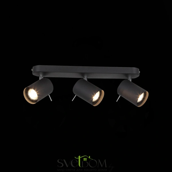 SL597.401.03 Спот ST-Luce Черный, Хром/Черный GU10 LED 3*3W Потолочные светильники