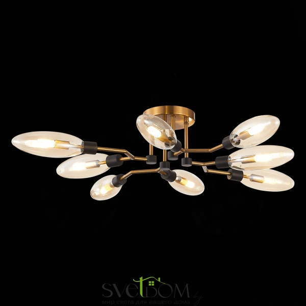 SL1174.302.08 Люстра потолочная ST-Luce Латунь/Коньячный G9 8*5W DESIMA