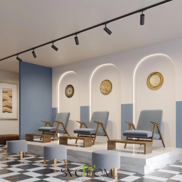 359584 PORT NT25 000 черный Светильник трехфазный трековый светодиод. с переключ. цв. темпер. и мощности IP20 LED 30-35-40W 220-240V 3000К\4000К\5700К NAIL