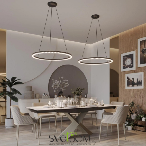 359711 LEDO NT25 000 черный Светильник подвесной диммир. со сменой цв.темпер. (пульт ДУ/прилож. Smart Life) IP20 LED 70W 220-240V 1800-4000К MONILE