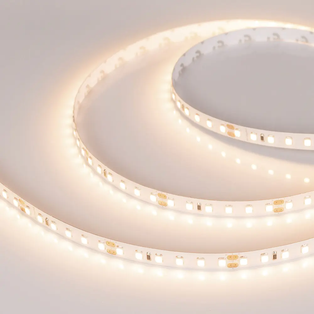 Светодиодная лента RT-A120-8mm 24V Warm3500 (9.6 W/m, IP20, 2835, 5m) Arlight 034447 Arlight