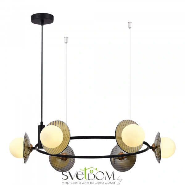 SL1521.413.06 Светильник подвесной ST-Luce Черный/Дымчатый, Белый G9 6*5W 4000K NOON