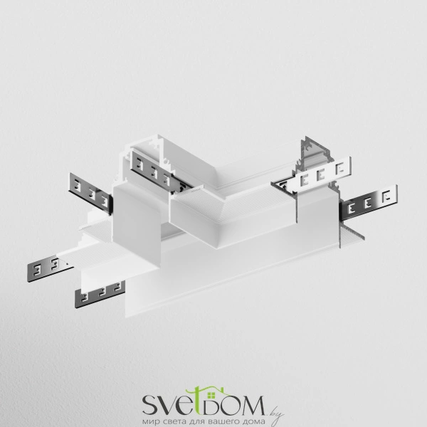 Коннектор Т-образный Gravity встраиваемый белый TRA010CT-42W