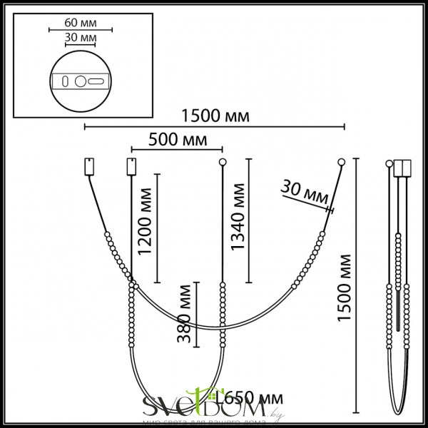 7149/24CL HIGHTECH ODL26 221 светильник черный/акрилл/металл IP20 LED 25W 1600Лм 3500K 300° 220V MONELLA