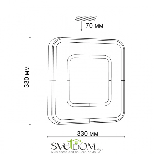 3047/CLN TAN SN 224 Светильник пластик/белый/черный LED 36Вт 4000К 330х330 IP43 ARTI